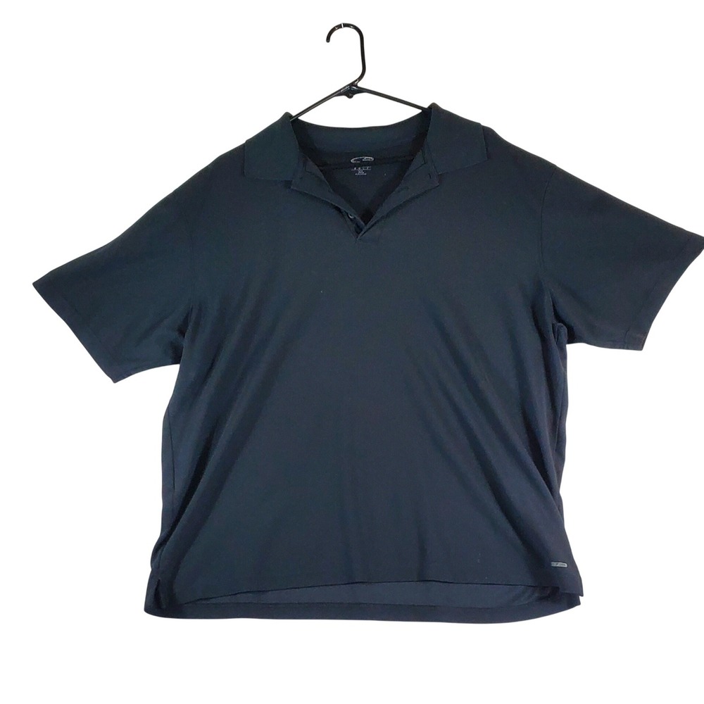 Champion Mens Polo Shirt XL Black Short Sleeve 100% Dry Golf‎ Athletic